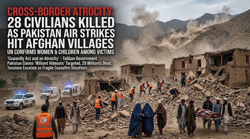 28 Civilians Killed as Pakistan Launches Cross-Border Strikes Into Afghanistan