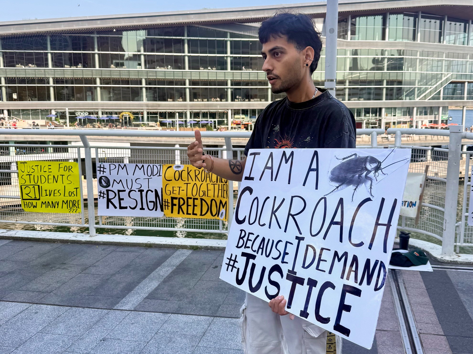 Cockroach protest reaches Canada/ Photo by Sukhwant Singh Dhillon