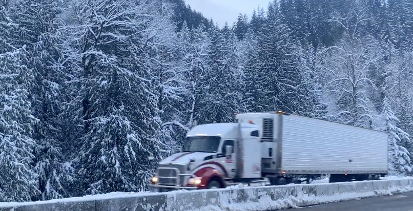 The Coquihalla Hwy (Hwy 5) has reopens to essential commercial traffic