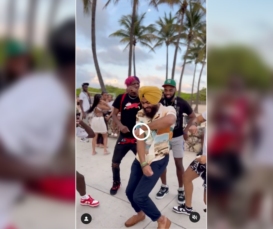 Viral video: Sikh Man conquered hearts on Miami beach with his incredible dance steps