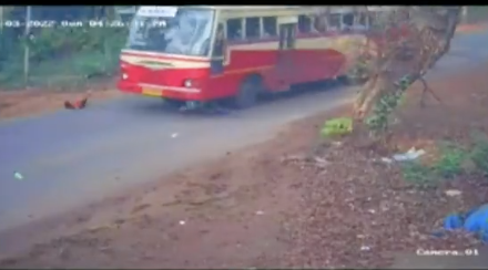VIDEO: Child on bike miraculously escapes being crushed under bus