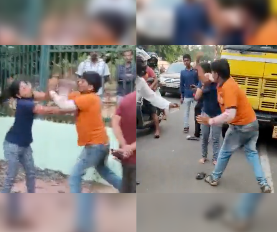 VIDEO: Delivery Boy Intervened To Resolve Couple’s Fight, Ends Up Thrashing Woman In Public