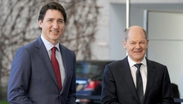 German chancellor Olaf Scholz arrives in Canada for three days visit