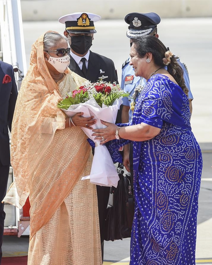 Bangladesh PM Sheikh Hasina arrives in India on a four-day visit