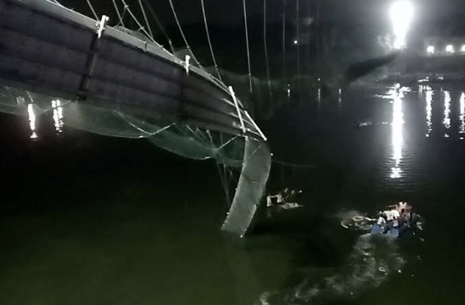 At least 132 dead as 140-year-old  bridge collapses in Gujarat’s Morbi