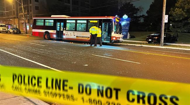 Two seriously injured as TTC bus rams into car