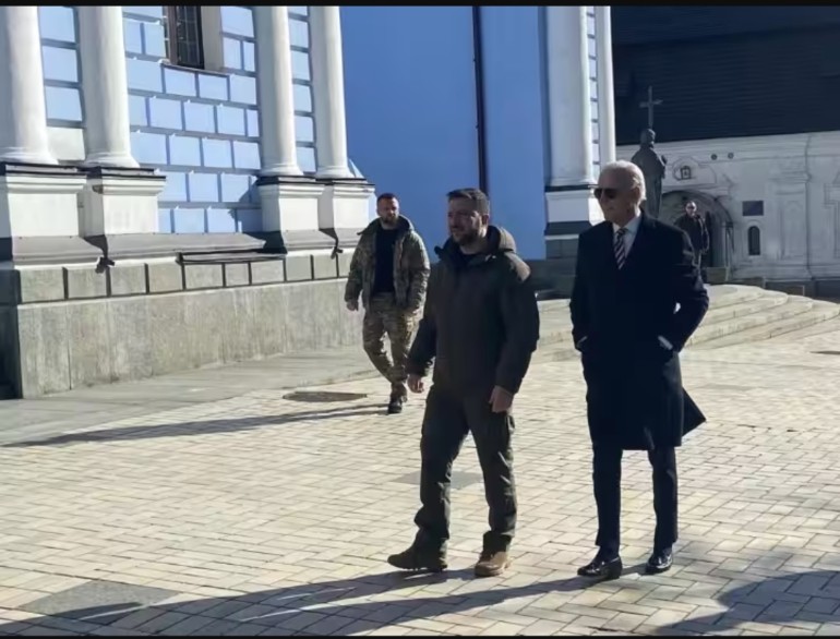 Biden arrives in Kyiv ahead of one year of Russia-Ukraine war