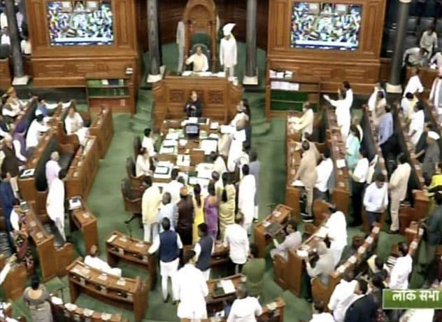 Opposition MPs protest in Parliament wearing black clothes over Rahul Gandhi’s disqualification