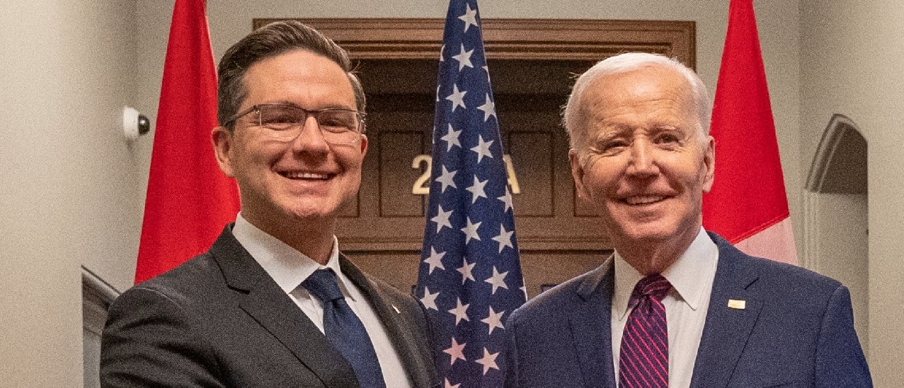 Poilievre discusses foreign interference, softwood lumber tariff issues with Joe Biden