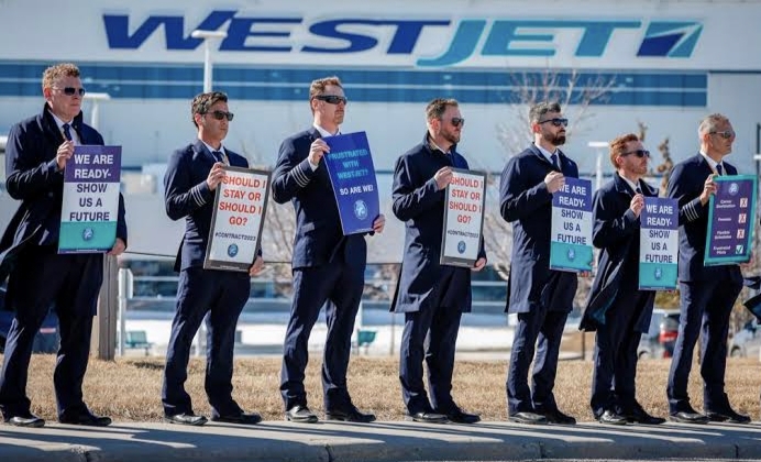 WestJet pilots issue strike notice ahead of May long weekend