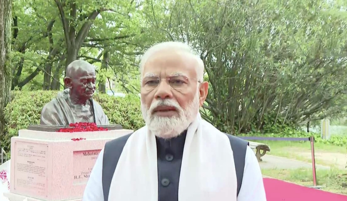 G7 summit: PM Modi unveils Mahatma Gandhi’s statue in Hiroshima, Japan